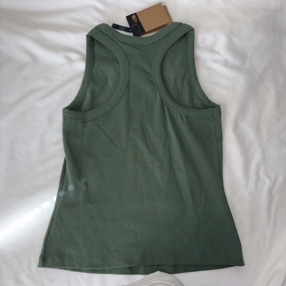 The North Face Women's Slim Rib Tank Size Large Color Duck Green - Picture 5 of 7